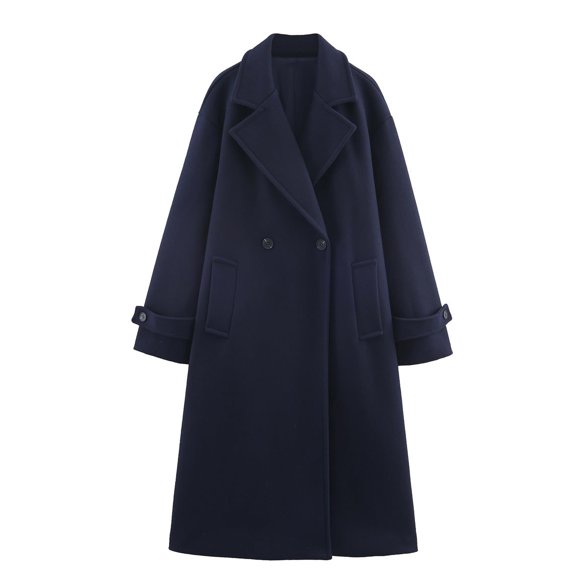 Manteau Long Minimaliste pour Femme – Coupe Ample et Élégante
