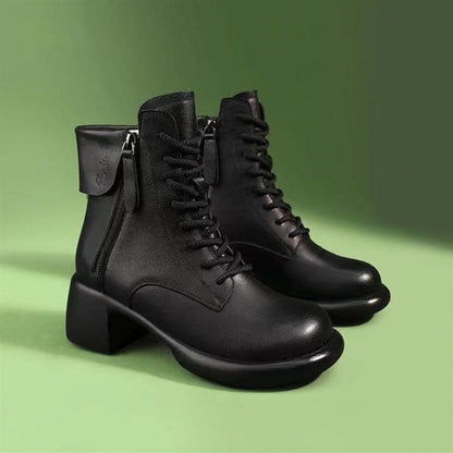 Bottines Vintage à Semelles Épaisses