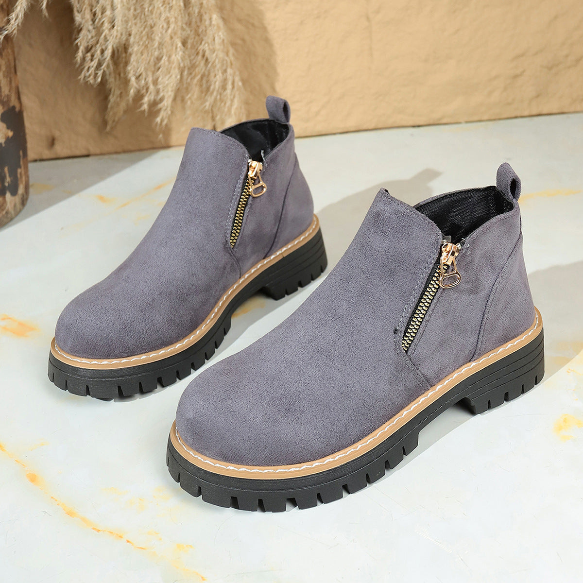 Bottines tendance zippées