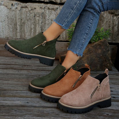 Bottines tendance zippées