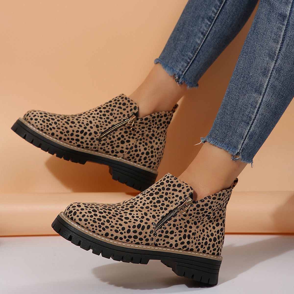 Bottines tendance zippées
