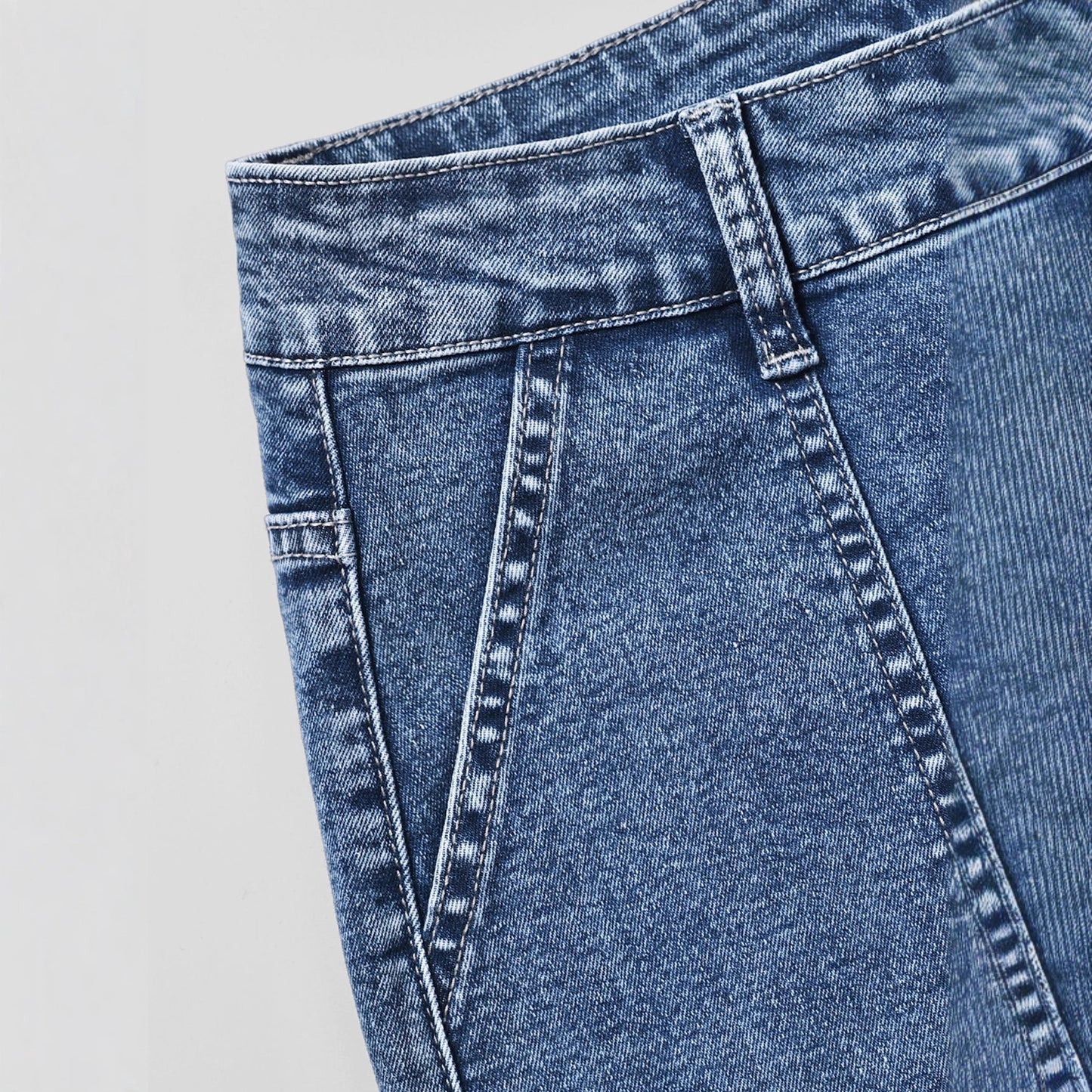 Pantalon court à jambe droite et large, style français, effet affinant