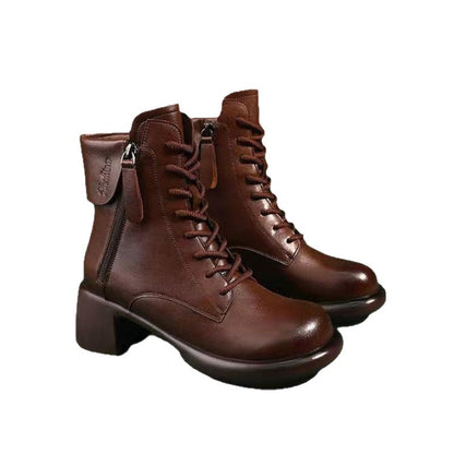 Bottines Vintage à Semelles Épaisses