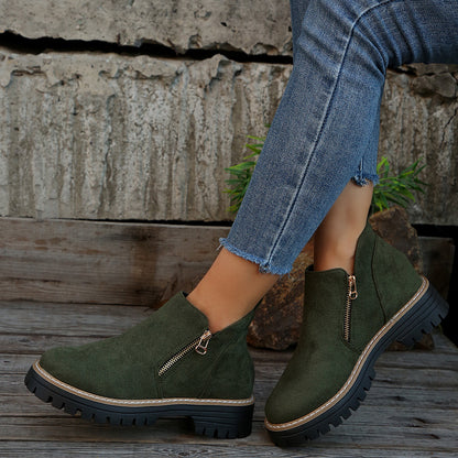 Bottines tendance zippées