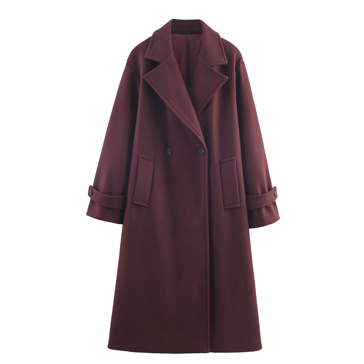 Manteau Long Minimaliste pour Femme – Coupe Ample et Élégante