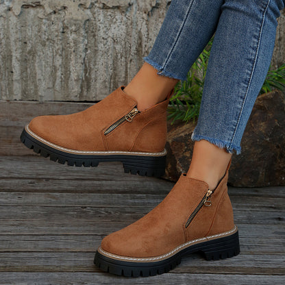 Bottines tendance zippées