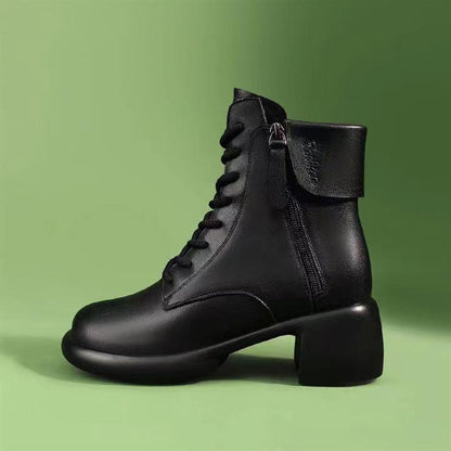 Bottines Vintage à Semelles Épaisses