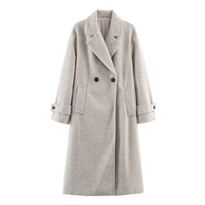 Manteau Long Minimaliste pour Femme – Coupe Ample et Élégante