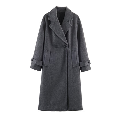 Manteau Long Minimaliste pour Femme – Coupe Ample et Élégante