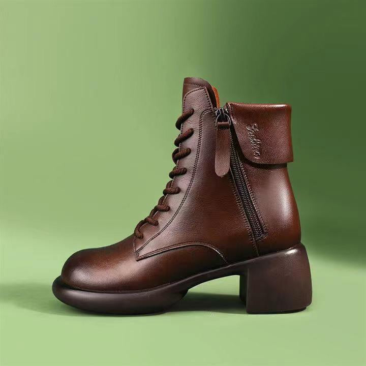 Bottines Vintage à Semelles Épaisses