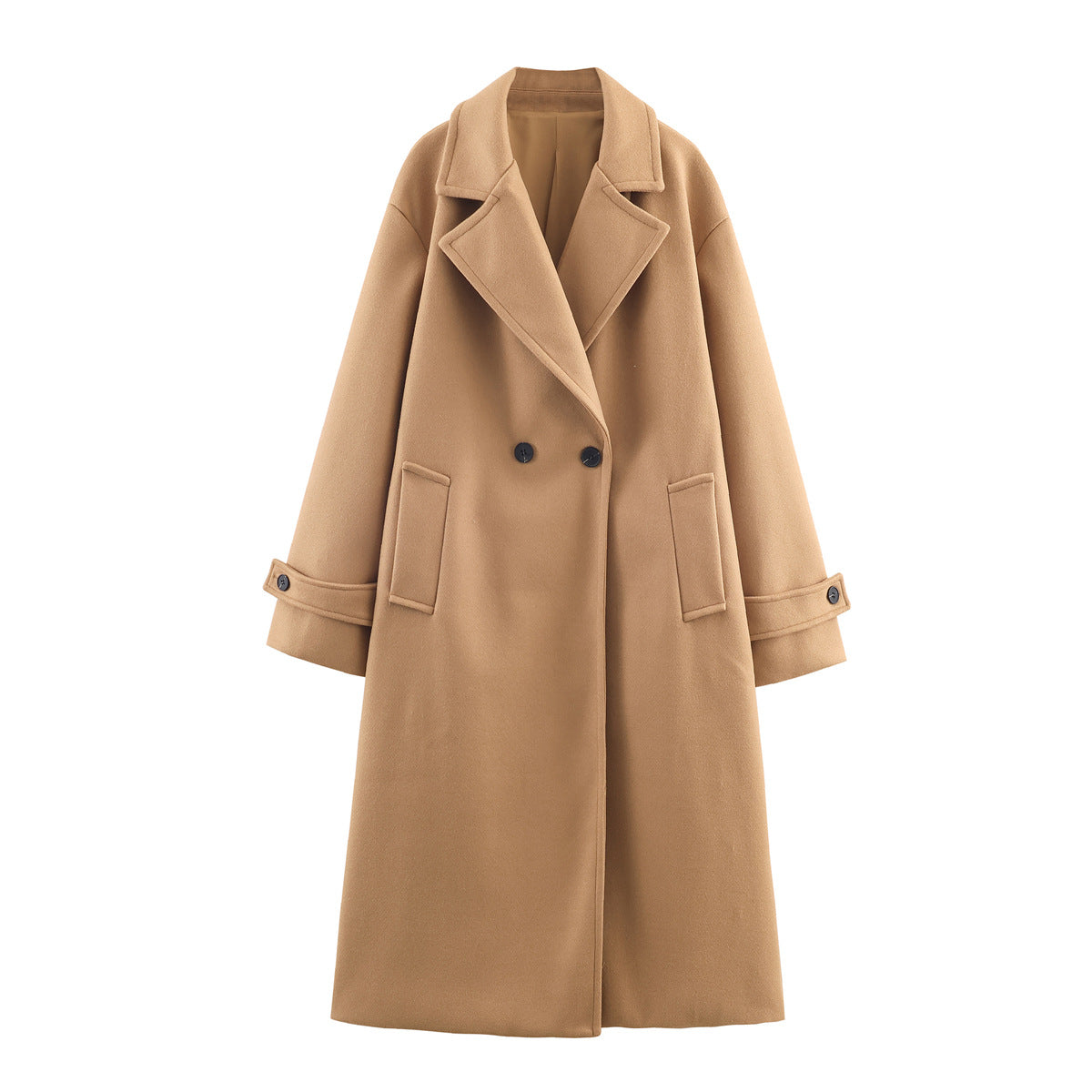 Manteau Long Minimaliste pour Femme – Coupe Ample et Élégante
