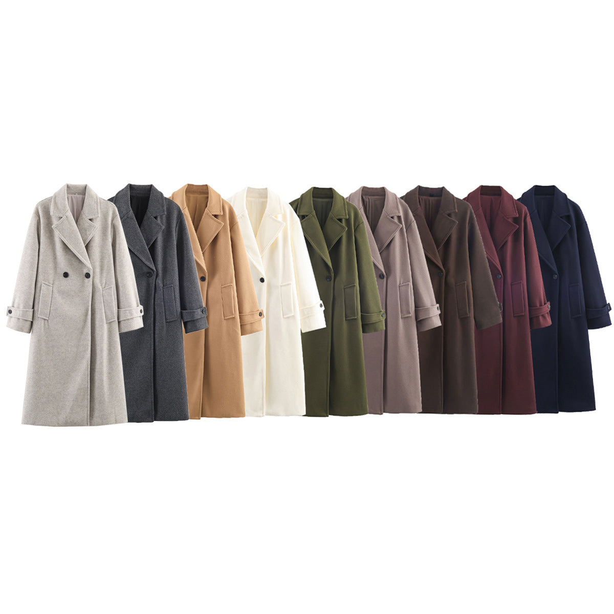 Manteau Long Minimaliste pour Femme – Coupe Ample et Élégante