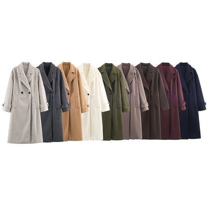 Manteau Long Minimaliste pour Femme – Coupe Ample et Élégante