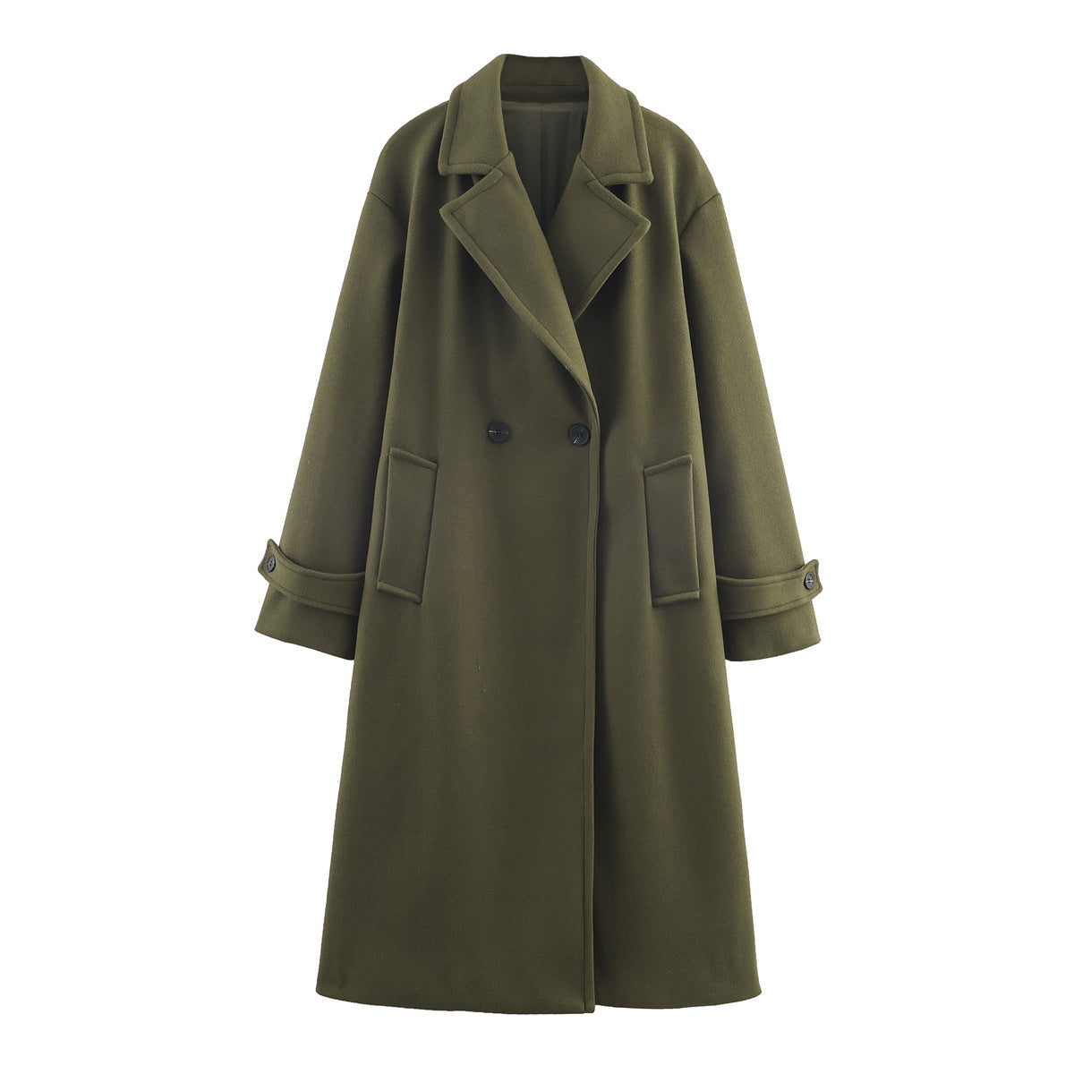 Manteau Long Minimaliste pour Femme – Coupe Ample et Élégante