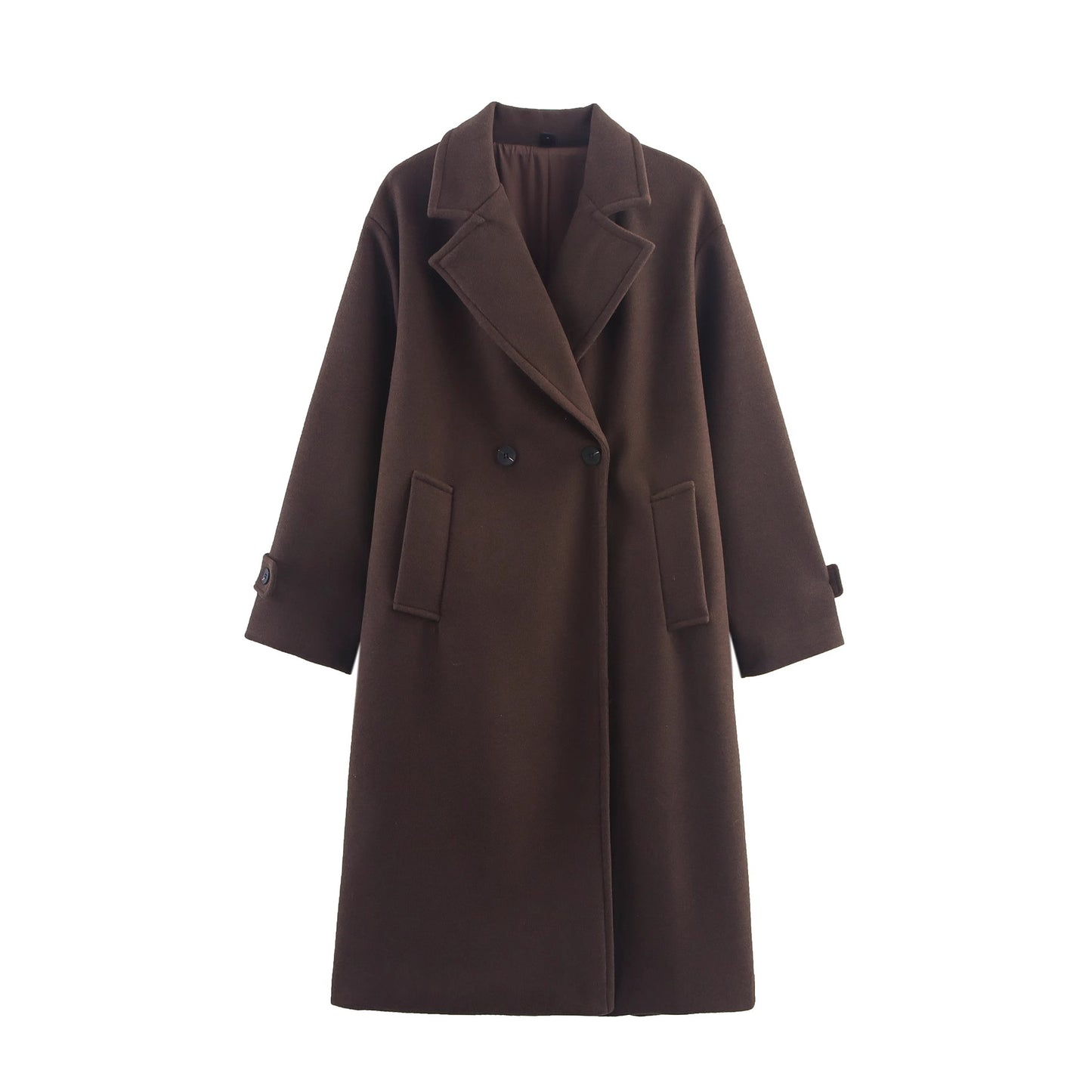 Manteau Long Minimaliste pour Femme – Coupe Ample et Élégante
