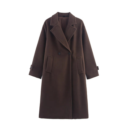 Manteau Long Minimaliste pour Femme – Coupe Ample et Élégante