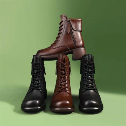 Bottines Vintage à Semelles Épaisses